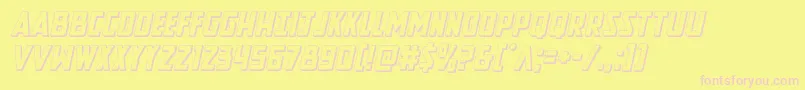 Newcomictitle3Dital Font – Pink Fonts on Yellow Background