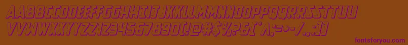 Newcomictitle3Dital Font – Purple Fonts on Brown Background