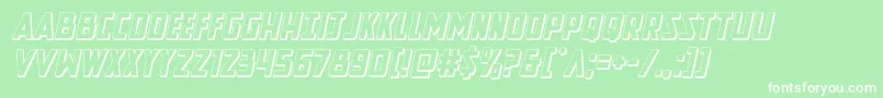 Newcomictitle3Dital Font – White Fonts on Green Background