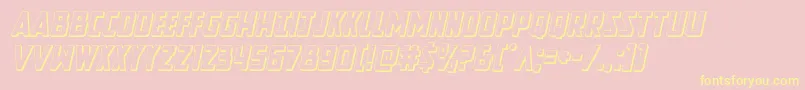 Newcomictitle3Dital Font – Yellow Fonts on Pink Background