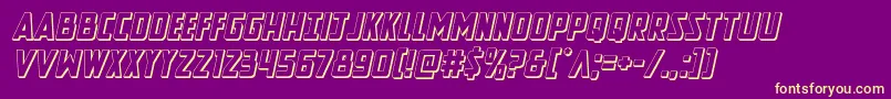 Newcomictitle3Dital Font – Yellow Fonts on Purple Background