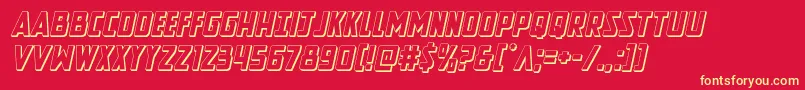 Newcomictitle3Dital Font – Yellow Fonts on Red Background