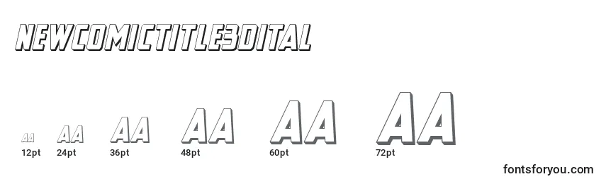 Newcomictitle3Dital Font Sizes