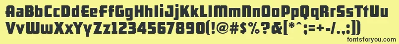 Arb66NeonBlockJun37 Font – Black Fonts on Yellow Background