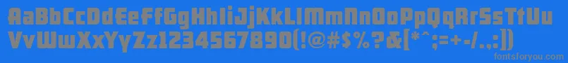 Arb66NeonBlockJun37 Font – Gray Fonts on Blue Background