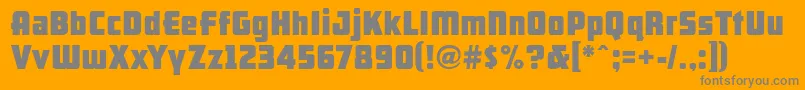 Arb66NeonBlockJun37 Font – Gray Fonts on Orange Background