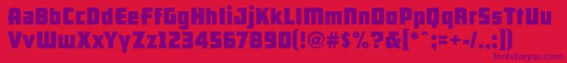 Arb66NeonBlockJun37 Font – Purple Fonts on Red Background