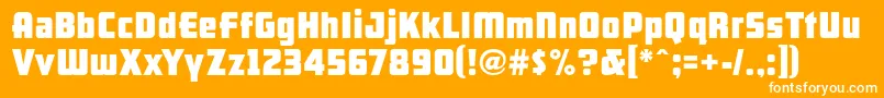 Arb66NeonBlockJun37 Font – White Fonts on Orange Background