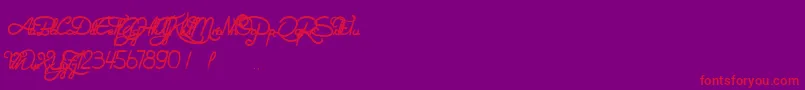NotOnlyTheQuake Font – Red Fonts on Purple Background