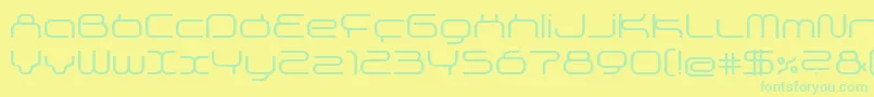 Supersonic Font – Green Fonts on Yellow Background