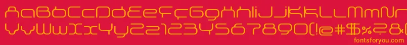 Supersonic Font – Orange Fonts on Red Background