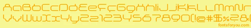Supersonic Font – Orange Fonts on Yellow Background