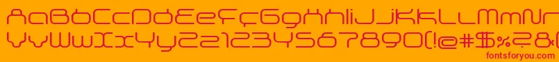 Supersonic Font – Red Fonts on Orange Background