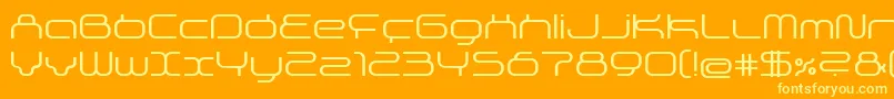 Supersonic Font – Yellow Fonts on Orange Background