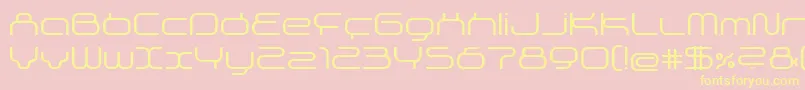 Supersonic Font – Yellow Fonts on Pink Background