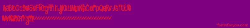 Fttwod Font – Red Fonts on Purple Background