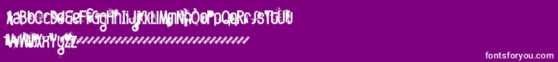 フォントFttwod – 紫の背景に白い文字