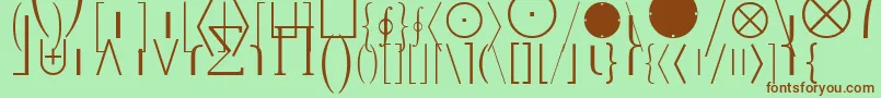 MathExtensionsA Font – Brown Fonts on Green Background