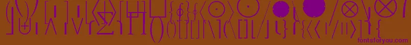 MathExtensionsA Font – Purple Fonts on Brown Background