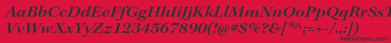 KeplerstdSemiboldextitsubh Font – Black Fonts on Red Background
