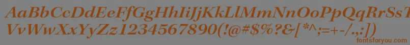 KeplerstdSemiboldextitsubh-Schriftart – Braune Schriften auf grauem Hintergrund