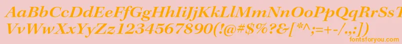 KeplerstdSemiboldextitsubh Font – Orange Fonts on Pink Background