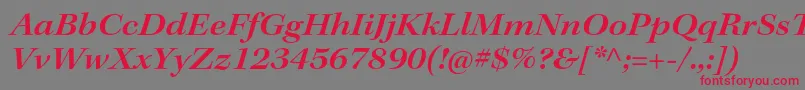 KeplerstdSemiboldextitsubh Font – Red Fonts on Gray Background