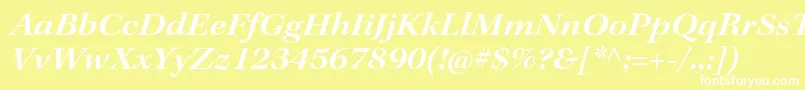 KeplerstdSemiboldextitsubh Font – White Fonts on Yellow Background