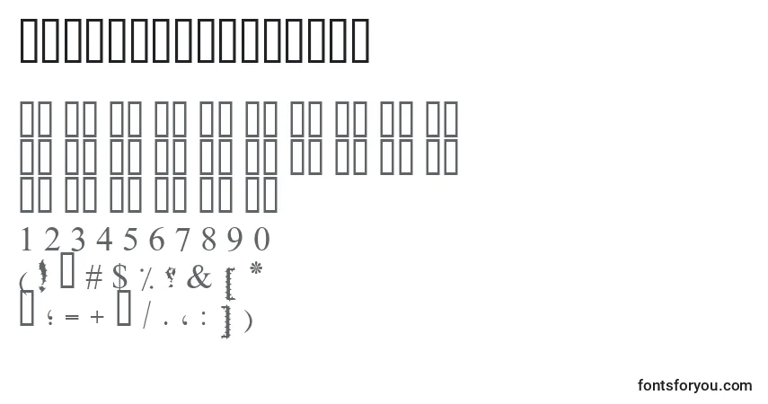 Schriftart SimpleBoldJutOut – Alphabet, Zahlen, spezielle Symbole
