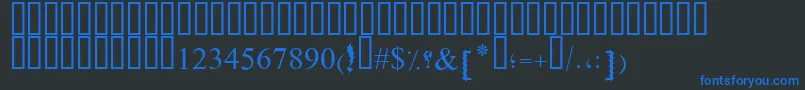 SimpleBoldJutOut Font – Blue Fonts on Black Background