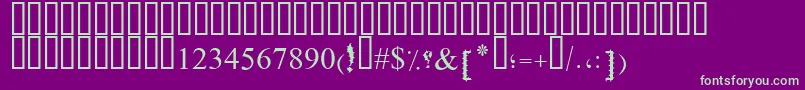 SimpleBoldJutOut Font – Green Fonts on Purple Background