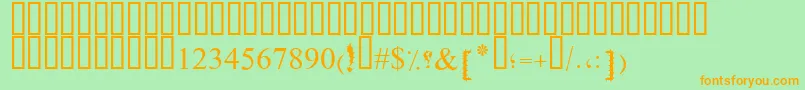 SimpleBoldJutOut Font – Orange Fonts on Green Background