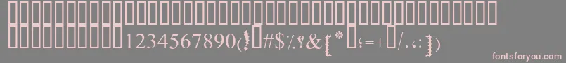 SimpleBoldJutOut Font – Pink Fonts on Gray Background