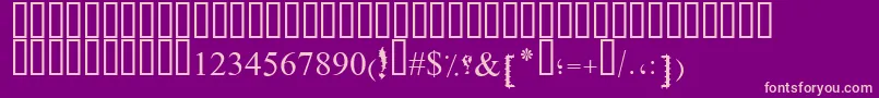 SimpleBoldJutOut Font – Pink Fonts on Purple Background