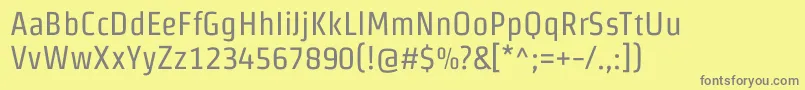 Шрифт StraitRegular – серые шрифты на жёлтом фоне