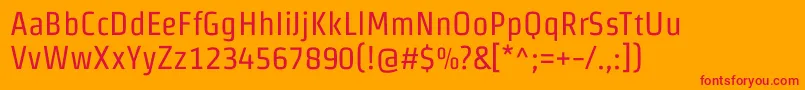 StraitRegular Font – Red Fonts on Orange Background