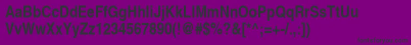 HelveticaLtNarrowBold-Schriftart – Schwarze Schriften auf violettem Hintergrund
