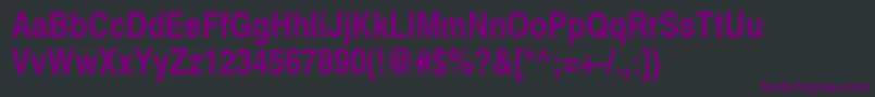 HelveticaLtNarrowBold-fontti – violetit fontit mustalla taustalla