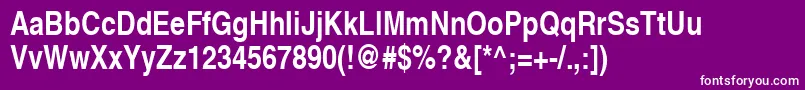 HelveticaLtNarrowBold Font – White Fonts on Purple Background