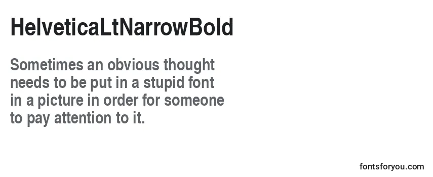 HelveticaLtNarrowBold -fontin tarkastelu