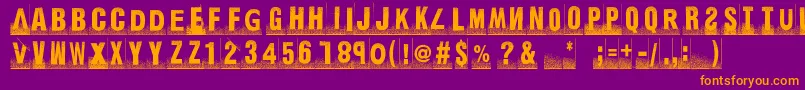 Шрифт Ghettomarquee – оранжевые шрифты на фиолетовом фоне