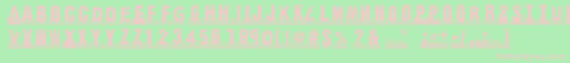 Ghettomarquee-fontti – vaaleanpunaiset fontit vihreällä taustalla