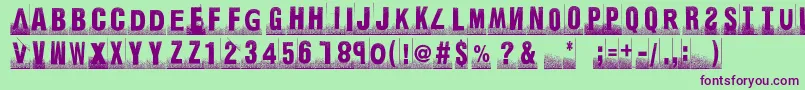 Ghettomarquee Font – Purple Fonts on Green Background