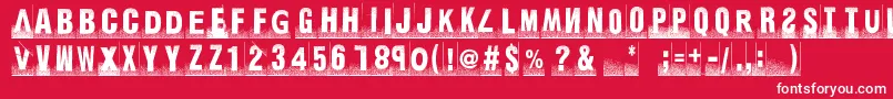 フォントGhettomarquee – 赤い背景に白い文字