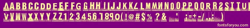 Ghettomarquee Font – Yellow Fonts on Purple Background