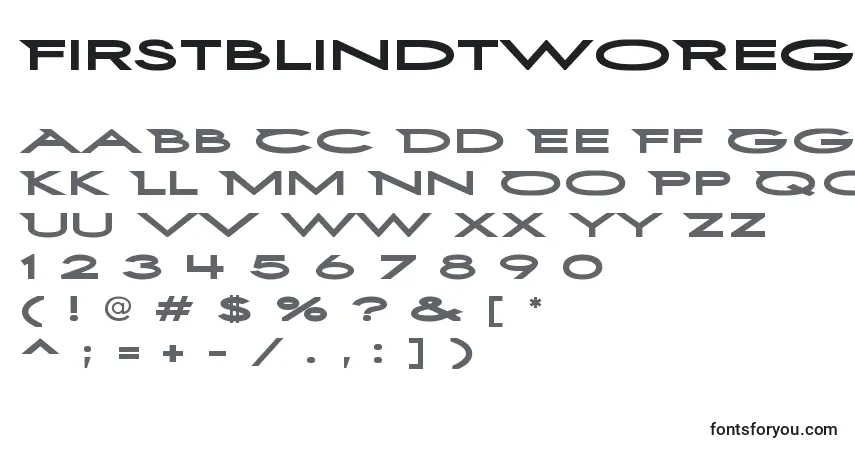 Шрифт FirstblindtwoRegular – алфавит, цифры, специальные символы