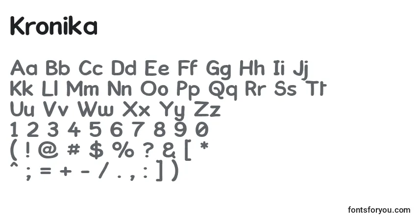 Kronikaフォント–アルファベット、数字、特殊文字