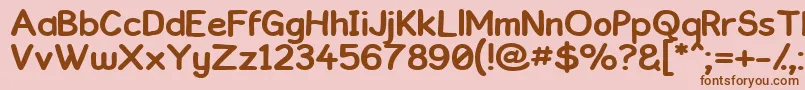 Kronika Font – Brown Fonts on Pink Background
