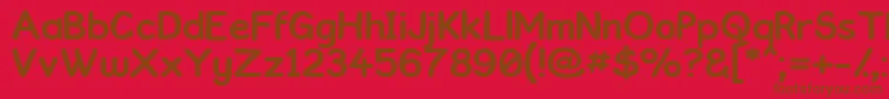 Kronika Font – Brown Fonts on Red Background