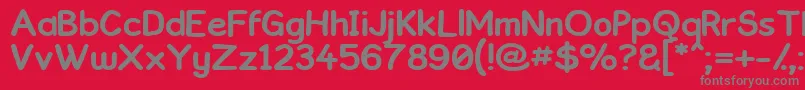 Kronika Font – Gray Fonts on Red Background